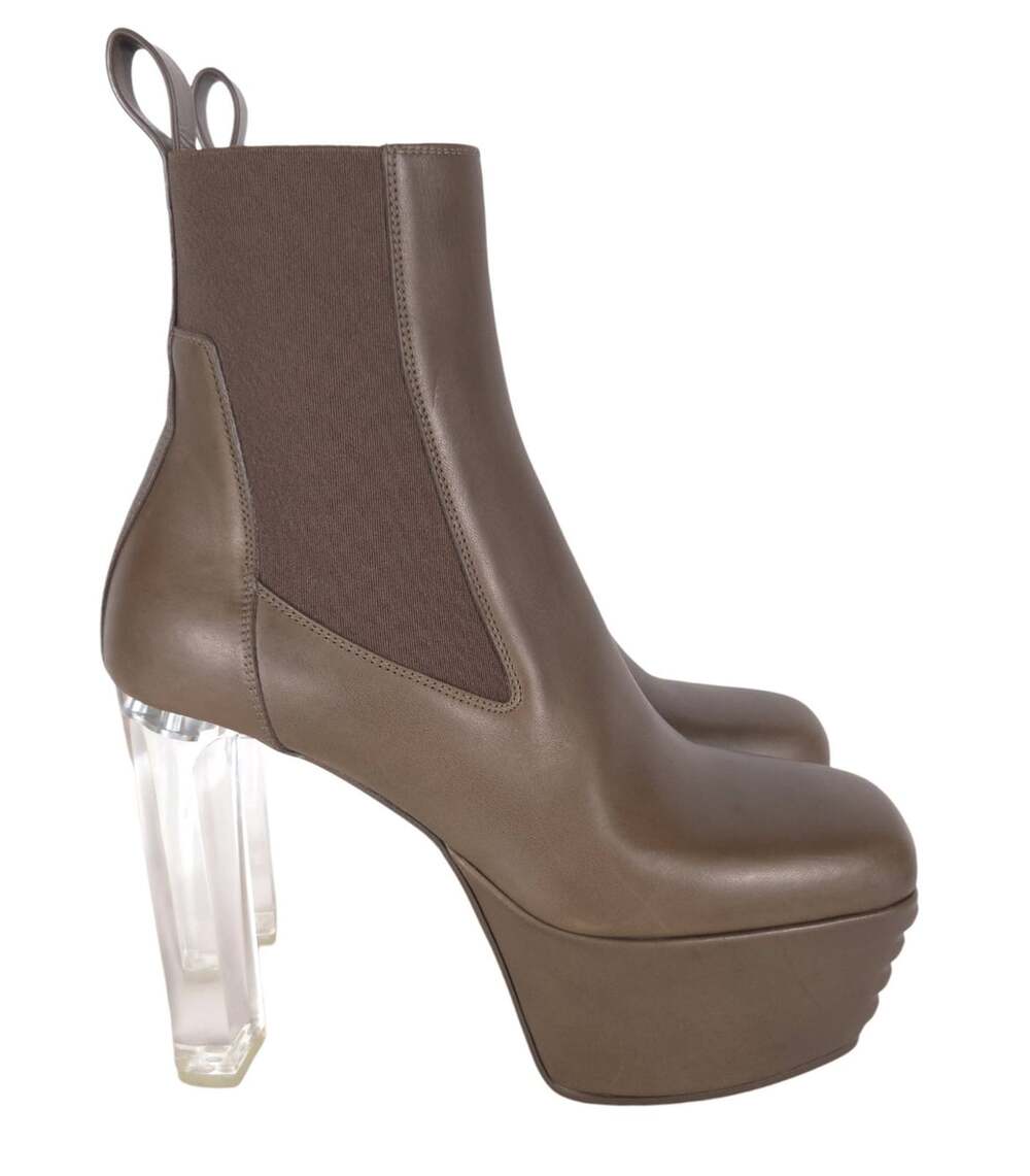 Rick Owens Minimal Grill Beatle 65 Boots US 11 EU 41 Womens Bean Clear $2365